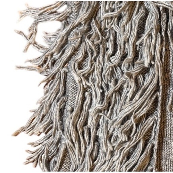 MM Couture by Miss Me Gray Fringe Longline Sweater Vest NWT Size Large - Picture 2 of 10